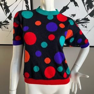 Vintage polka dot sweater